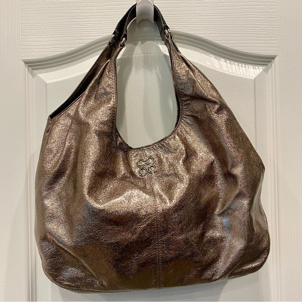COACH metallic leather Julia handbag